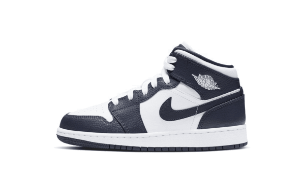 Air Jordan 1 Mid White Metallic Gold Obsidian (GS) Restock