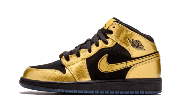 Restock Air Jordan 1 Mid Metallic Gold Coin Black (GS)