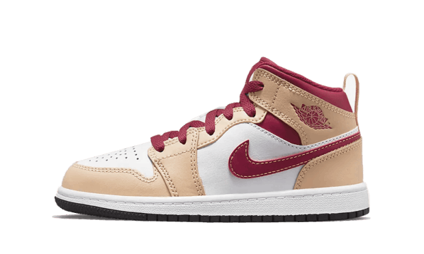 Restock Air Jordan 1 Mid Beige Red (PS)