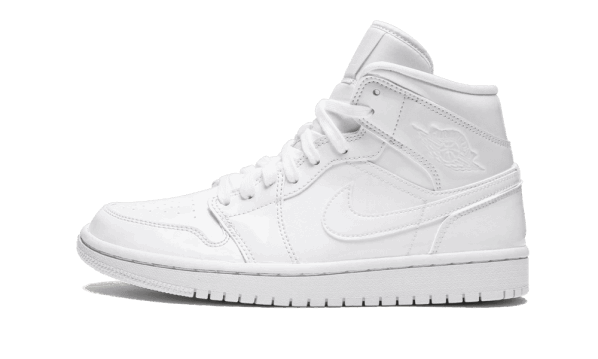 Air Jordan 1 Mid Triple White Patent Leather (W) Restock