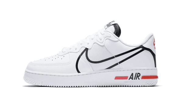 Nike Air Force 1 Low React White Black Red Restock
