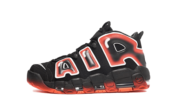 Nike Air More Uptempo Black White Laser Crimson Restock