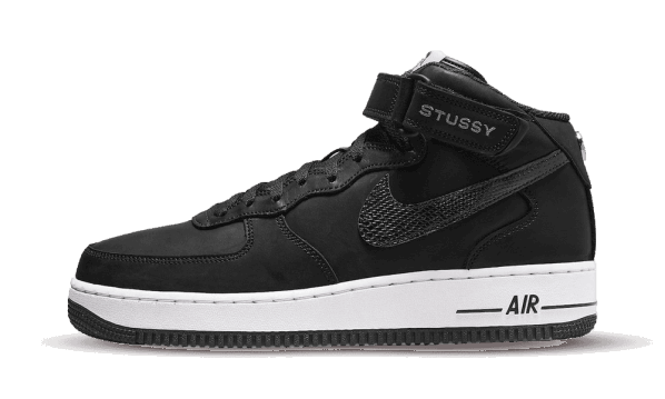 Nike Air Force 1 Mid Stussy Black White Restock