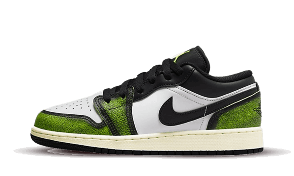 Air Jordan 1 Low White Black Green (GS) Restock