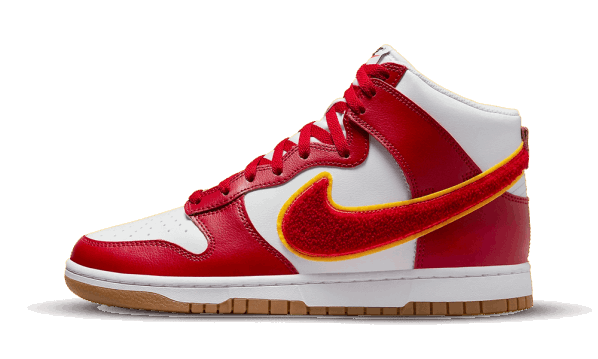 Restock Nike Dunk High Chenille Swoosh Red